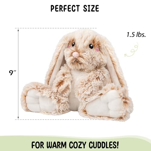 Image of Bunny Microwavable & Weighted Stuffed Animals - 1.5 Lbs Unscented Heating Pad for Period Cramps Pain Relief and Anxiety, Cute Bunny Plush Toys Gifts for Women Girls Adults and Kids by Happy Fuel