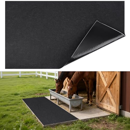 LWFCOEE Horse Stall Mat 4x6 Ft Large Horse Stable Mat Absorbent Non-Slip Washable Floor Mat for Horses Livestock Stables Barns Kennels Garages Easy to Clean