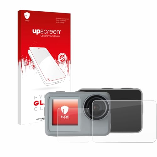 upscreen Screen Protector Film compatible with Rollei Actioncam 9s Plus - 9H Glass Protection, Extreme Scratch Resistant
