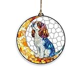 Adorable Cavalier King Charles Spaniel Ornament, Cavalier Dog Sitting On The Moon Suncatcher, Acrylic Crescent Moon Decor, Pet Ornament, Memorial Dogs Gifts, Dogs Lover Gifts, Gift for Dog Mom, Dad