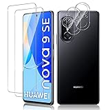 Vanrain Schutzfolie für Panzerfolie für Huawei Nova 9 SE mit 2 Stück Panzerglasfolie + 2 Stück Kameraschutz, HD-Klar 9H Schutzglas Kratzfest Folie Bläschenfrei Displayschutzfolie