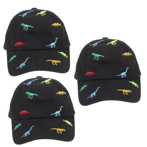Casquette bébé en coton noir Mipcase avec visière réglable pour enfant