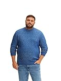 TOM TAILOR Herren Plusize Cosy Strickpullover 1035779, 19168 - Hockey Blue, 4XL