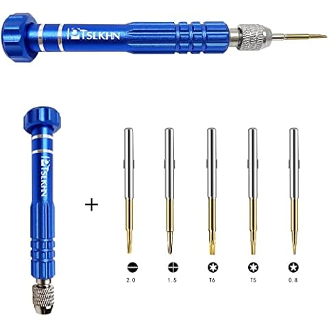 5-in-1 Multifunctional Small Screwdriver, PTSLKHN S2 Steel Magnetic Screwdriver Kit for Eyeglass, Sunglasses, Electronics, Cellphone, Jewelry and More Cover