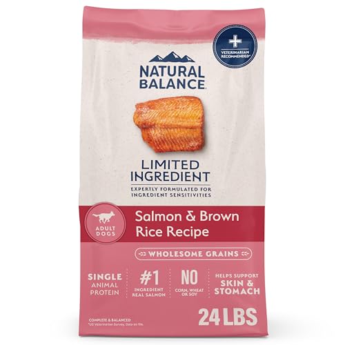 Natural Balance Limited Ingredient Adult Dry Dog Food with Healthy Grains, Salmon & Brown Rice...