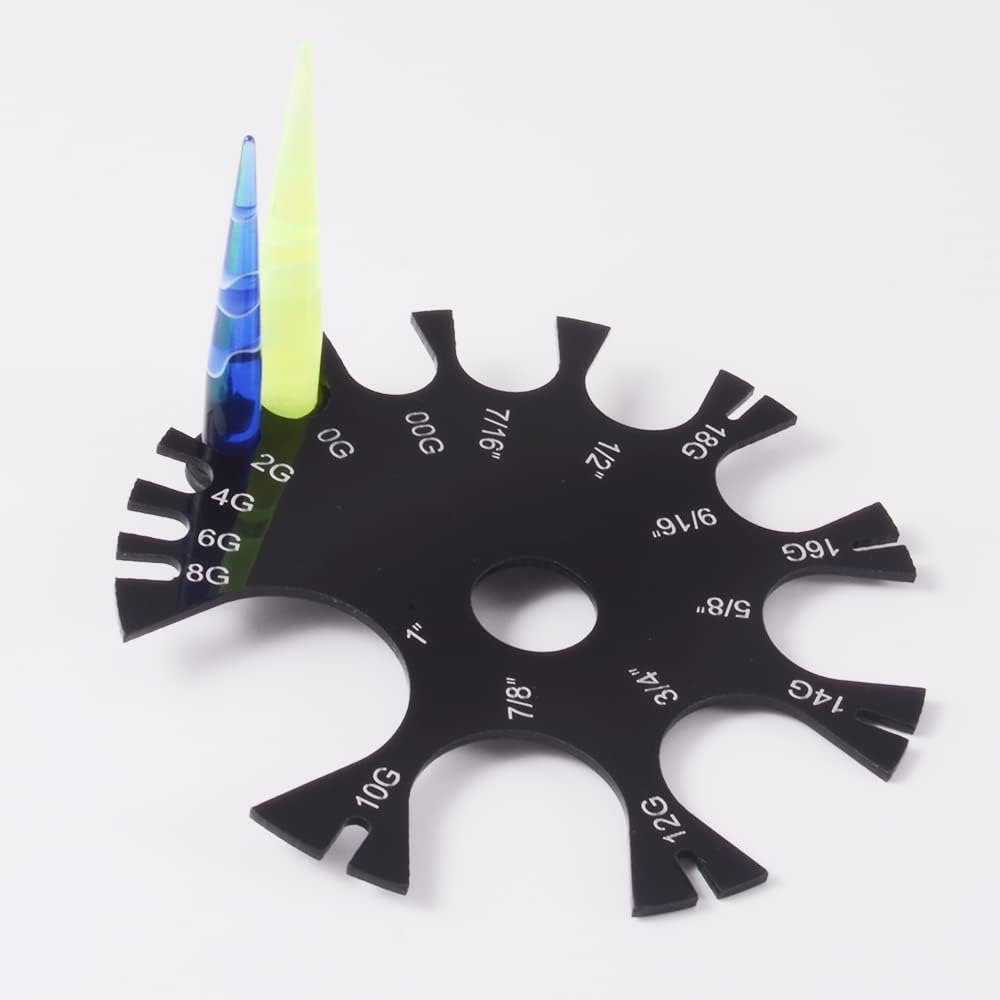 "Black Acrylic Wire Gauge Measuring Tool 1mm-25mm Wire Gauge Thickness Gauge Measurement Tester Ruler Gauge Measurement Wheel Gauge Diameter Tool - Image 2