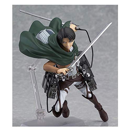 Siyushop Attack On Titan: Levi Figma - Highly Detailed Accurate Sculpt - Equipped With Weapons - High 15Cm #TOP4