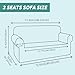 YEMYHOM Couch Cover Latest Jacquard Design High Stretch Sofa Covers for 3 Cushion Couch, Pet Dog Cat Proof Slipcover Non Slip Magic Elastic Furniture Protector (Large, Ivory)