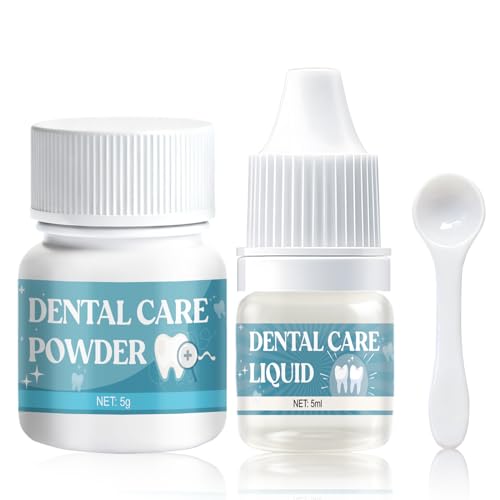 Pegamento Dental, Cemento Dental, Kit de Fijación para Corona y Puente o para Rellenar una Caries
