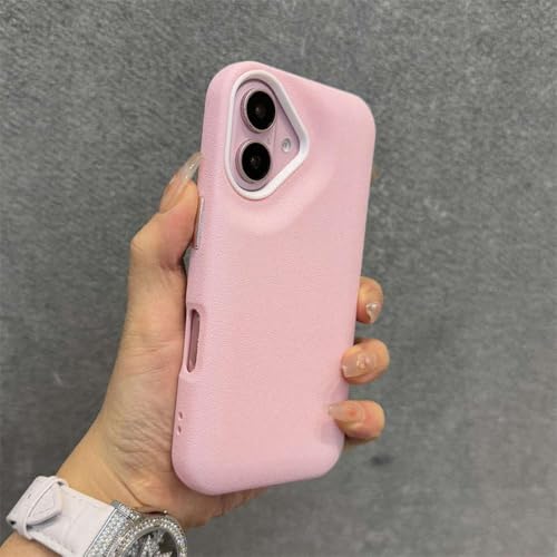 Coque iPhone 15 silicone épaisse rose anti-chute avec dragonne poignet