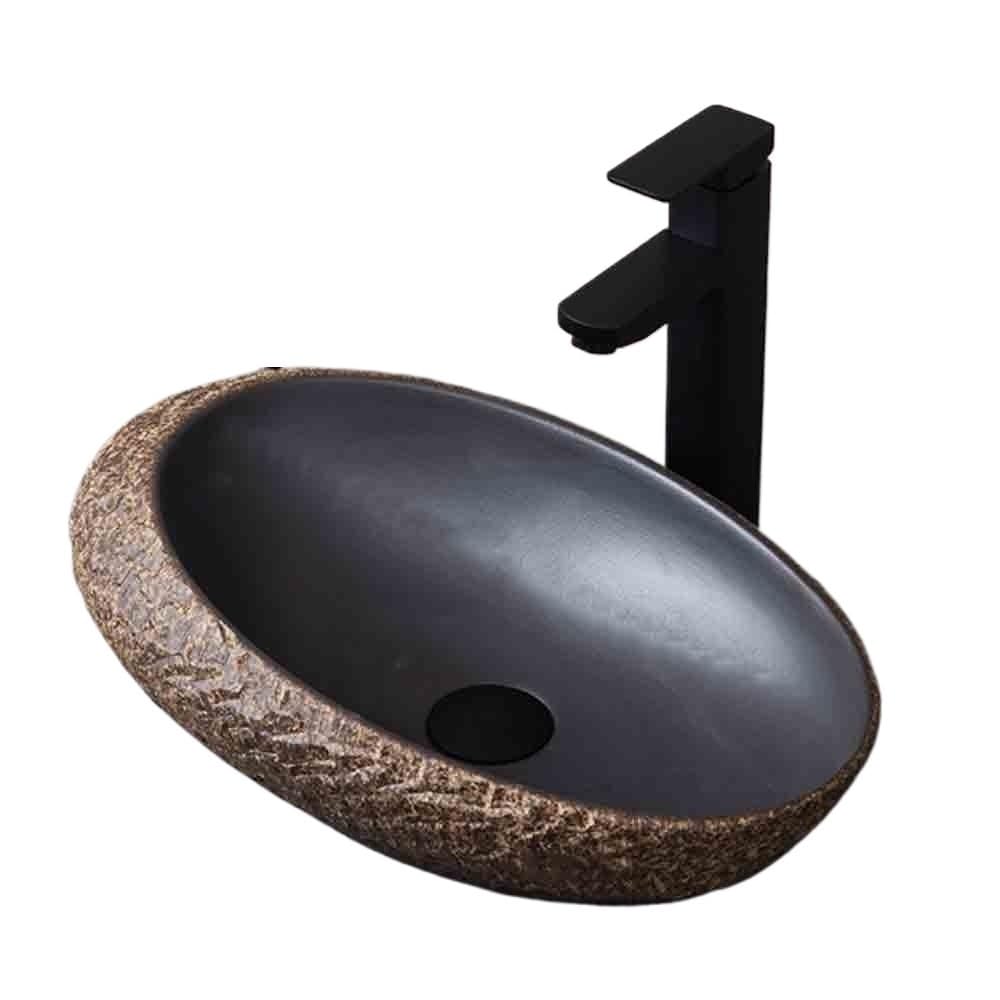 XPSHP25112 bathroom basin Small Countertop Basin Spiral Washbasin Household Bathroom with Accessories for Cloakroom