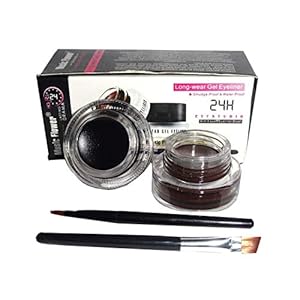 Music Flower Gel Eyeliner, Black 01, Brown 01, Glossy Finish 6g