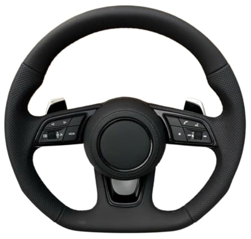 Customized Genuine Leather Car Steering Wheel For Audi A1 8X A2 A3 Q3 Q5 Q2 A4 A5 A6 Accessories(With paddle 1)
