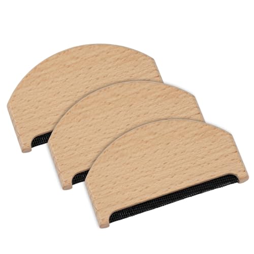 3 Pièces Peigne en Cachemire, Brun Rasoir Peigne Pulls en Laine, 7.7 x 4.5 cm Réutilisable Peigne...