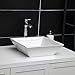 Vessel Sink Square - GhomeG 16''x16'' Small Square Bathroom Vessel Sink Above Counter White Porcelain Ceramic Vessel Vanity Sink Art Basin