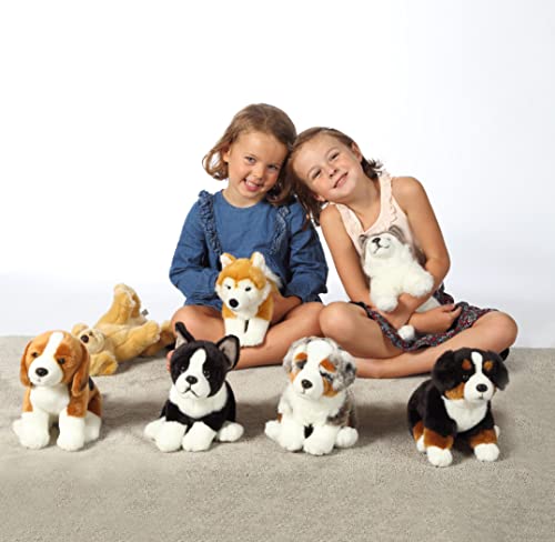 GIPSY TOYS - Sitzender Hund 25 cm Australischer Schäferhund - Kuscheltier für Kinder - In 8 verschiedenen Modellen erhältlich - 071523