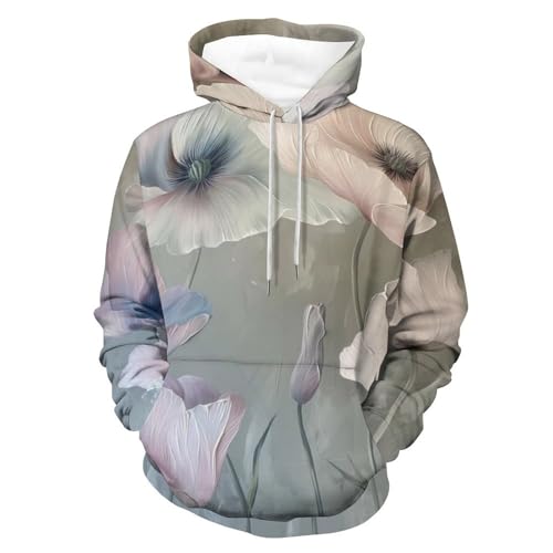 Hoodie fleur blanche pour des moments de détente cocooning en taille S