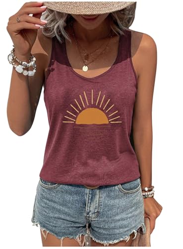 Beach Tops Summer Cruise Outfits Cute Yoga Tank Tops