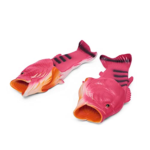 Coddies Fish Flip Flops | The Original Bass Fish Slippers (Pink | 3-4 Men | 5-6 Women | EU 36-37)