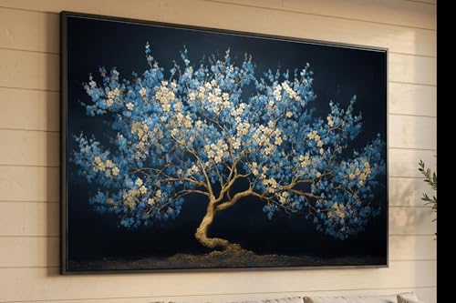 Art texturé représentant un arbre sur toile décorative maison