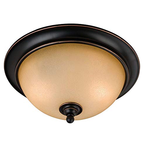 Dover 12-7479 Series Oil Rubbed Bronze 2-Light Ceiling Light