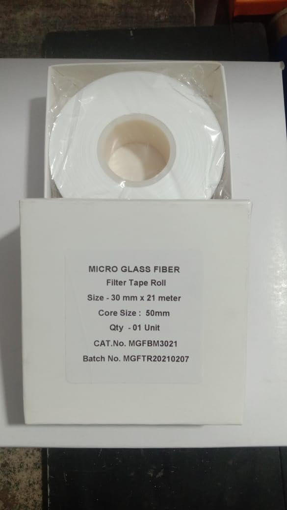 Micro Separations Micro Glass Fiber Filter Tape Roll 30mm x 21m | 100% Borosilicate Glass, 50mm Core Size, Heat Resistant to 180°C, BAM Tape Roll, Infrared Weighing Aid-image-31