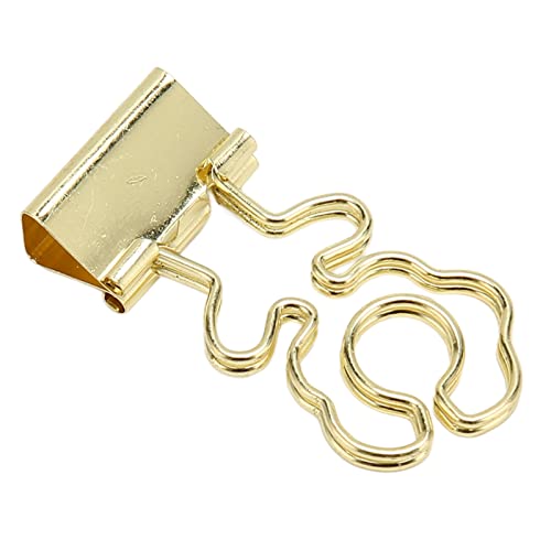 Clips de reliure fleur en métal robuste or pour certificats importants - 3