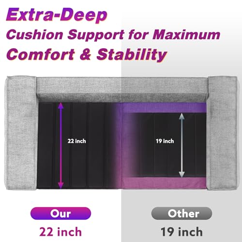 HomeProtect Couch Cushion Support Extra Deep Sagging Sofa Cushion Support [22\" x57-67] Under Cushion Support Insert Replacement for Sagging Seat Firm Insert Boards for Saggy Couches Couch Accessories - Thumbnail 3