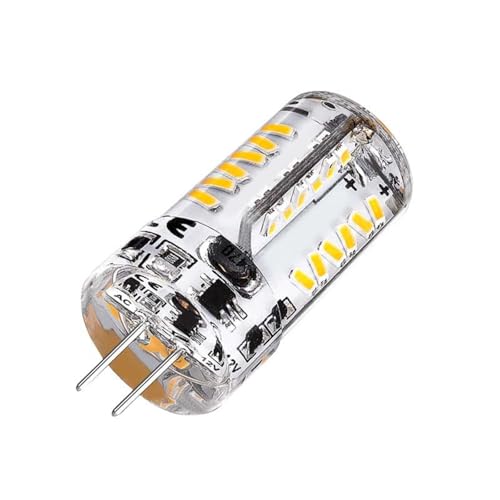 JZLBBC 4PC Bombilla LED G4 7W sin parpadeo Blanco cálido suave AC / DC12V 5W T3 Mini bombilla LED silicona G4 Base dos pines ColdWhite 5W