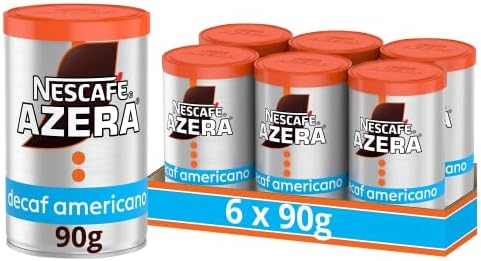 Azera Americano Decaff Instant Coffee 90g (Pack of 6) (Packing May Vary)