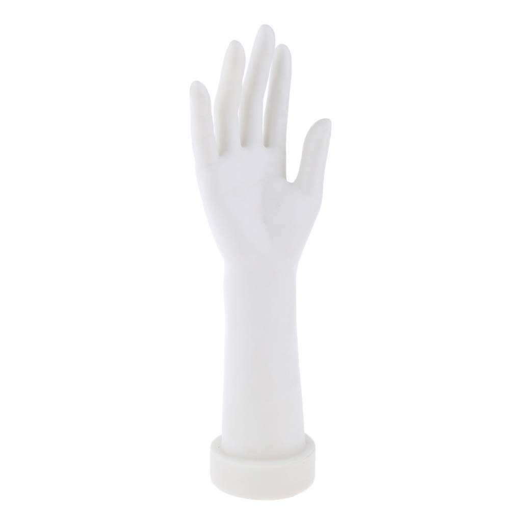 Female Mannequin Hands Arms Display Bendable Gloves Jewelry Model, White - White, Right