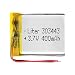 Produktbild Akku 303443 LiPo 3.7V 400mAh 1.48Wh 1S 5C Liter Energy Battery para Electrónica Recargable teléfono portátil vídeo smartwatch reloj GPS - No Apta para Radio Control 45x34x3mm (400mAh|303443)