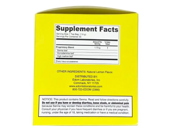 Miniatura 6 de Tea Lemon  Desintoxicación y té de limpieza  Apoya la pérdida de peso  Alivia el estreñimiento  Todo natural, sin cafeína, 30 bolsitas de té