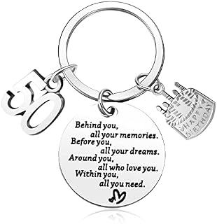 Jadive Meaningful 50th Birthday Gifts for Women Men Birthday Keyring Mum Keyring Inspirational Keychain Gifts for Dad Friends Girls Sister Brother Christmas