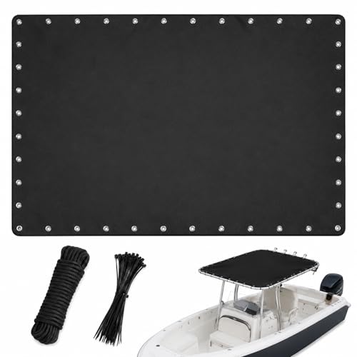 GliCraft Waterproof T-top Sun Shade for Boats, Canvas Replacement for Center Console Boats 93