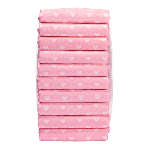 Image of Littleforbig Printed Adult Brief Diapers 10 Pieces - Blushing Baby Pink(XL)
