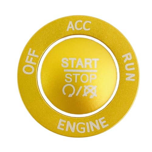 Garniture bouton poussoir d'arrêt aluminium doré pour Dodge RAM Challenger 15-21