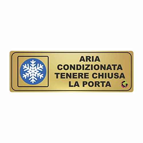 TARGHE ADESIVE ORO - aria condizionata tenere