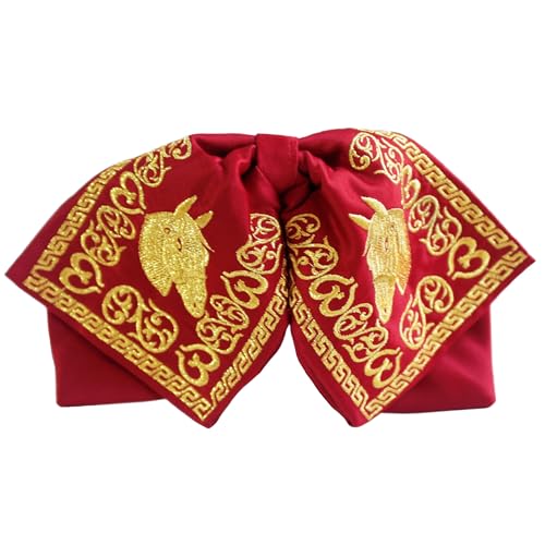 Magenta Textiles | Mexican Charro Embroidery Bow Tie for Men