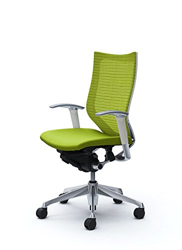 オカムラ 岡村製作所 デスクチェア オフィスチェア バロン ハイバック 可動肘 座クッション ライムグリーン CP85BW-FDF6