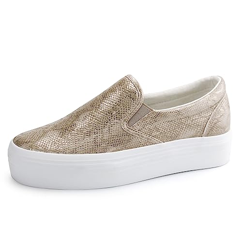 Image of JABASIC Women Slip-on Platform Loafers Casual Comfortable Loafer Shoes