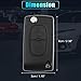 X AUTOHAUX 2 Button Replacement Key Fob Case Keyless Entry Remote Key Shell Cover for Citroen C2 C3 C4 C5 C6 C8 for Peugeot 206 207 208 307 with Blade CE0523