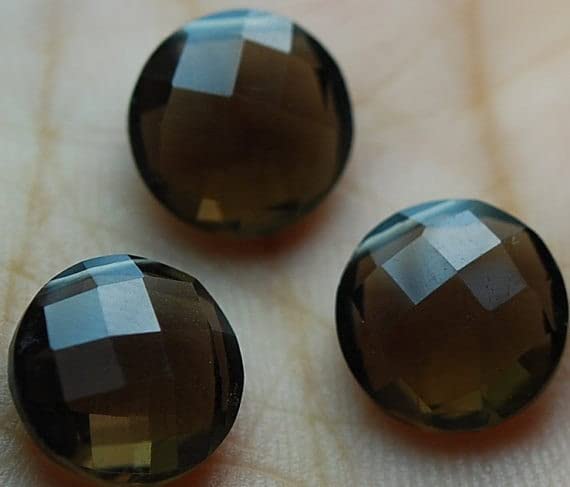 Quartz fumé briolette 16mm pierre naturelle pour collier et création bijoux fait main