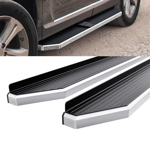 Estribos HD Ridez estilo plano 6 pulg. pulidos para Toyota Highlander 2008-2013 miniatura 4