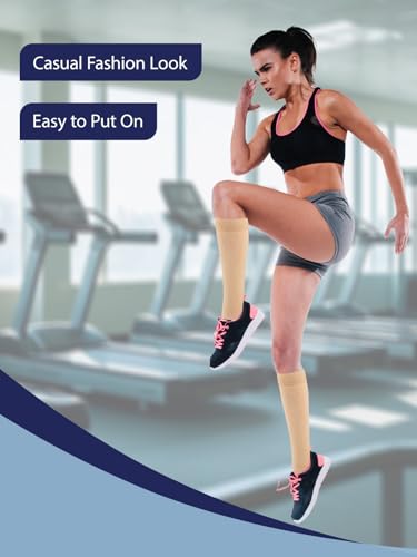 Women's Sports Knee High Compression Socks All Day Support Best for Standing Running Hiking Cycling Traveling3
