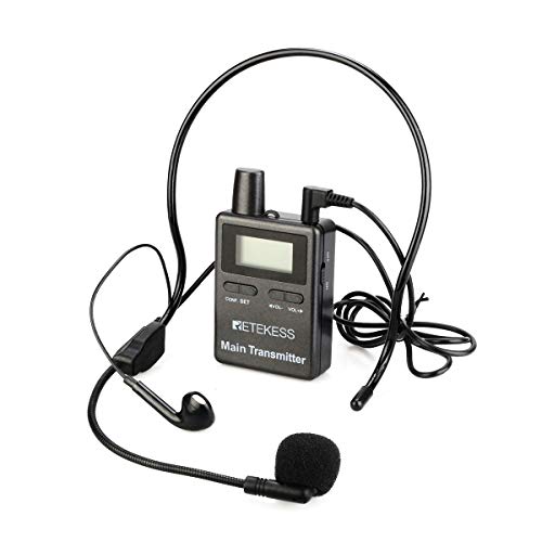 Retekess TT105 2.4G Dispositivo de escucha asistida, equipo de traducción para iglesia, escuela, fábrica y capacitación, 50 canales, estuche de carga de 40 ranuras, 2 transmisores y 38 receptores miniatura 5