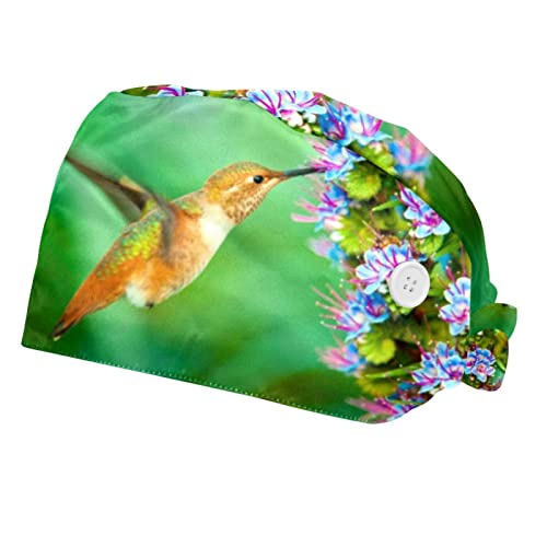 Chapeaux bouffants 2PCS Colibri avec bandeau anti-transpiration ajustable