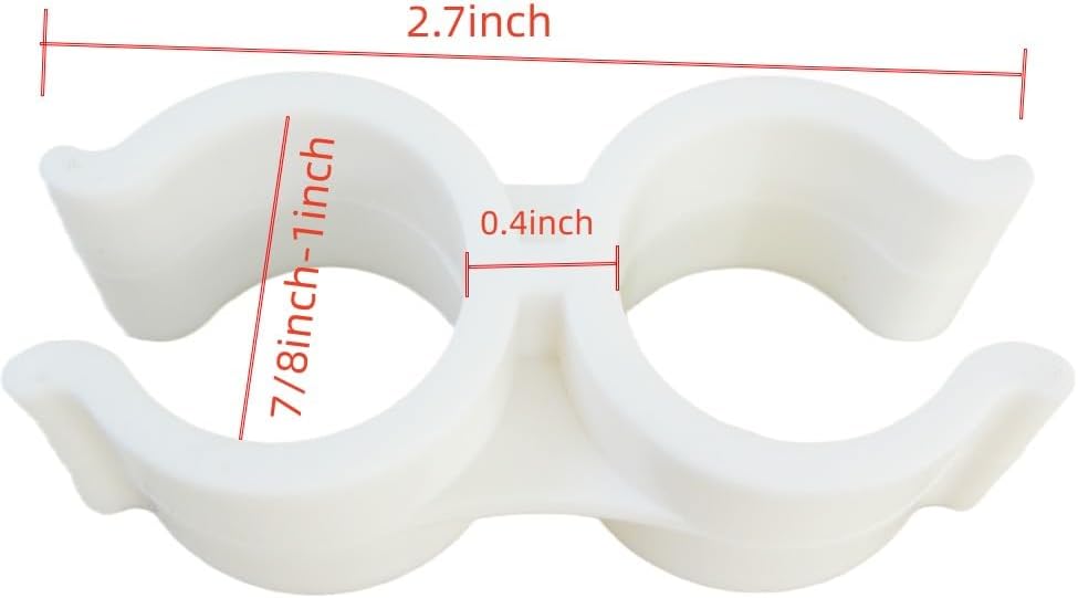NOBLEZHU 8 Pcs Bimini Boat Clip for Anti Rattle Bimini Brace Security Boat Accessories Bimini Top Pole Clips Holder Bimini Pole Clips Bimini Top Clips Bimini Clip Nylon Black/White