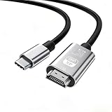 HDMI Type-C to HDMI ケーブル 1.8m【4K 対応 HDR対応/DP Altモード対応機種のみ使用可能】USB CタイプC HDMI変換ケーブル スマホとテレビをつなぐケーブル iPhone 17 Pro Max 17 Pro 17/16/15/MacBook/iPad/スマホType c 3.1接口/ノートPC対応 ゲーム/会議/プレゼン用 高耐久 プラグアンドプレイ image