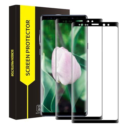 Bodyguard Verre Trempé pour Samsung Note 9, 2 pièces Dureté 9H protection écran, à l'épreuve des bulles, 3D plein écran, Sensible au Toucher, Anti-huile, Grande...